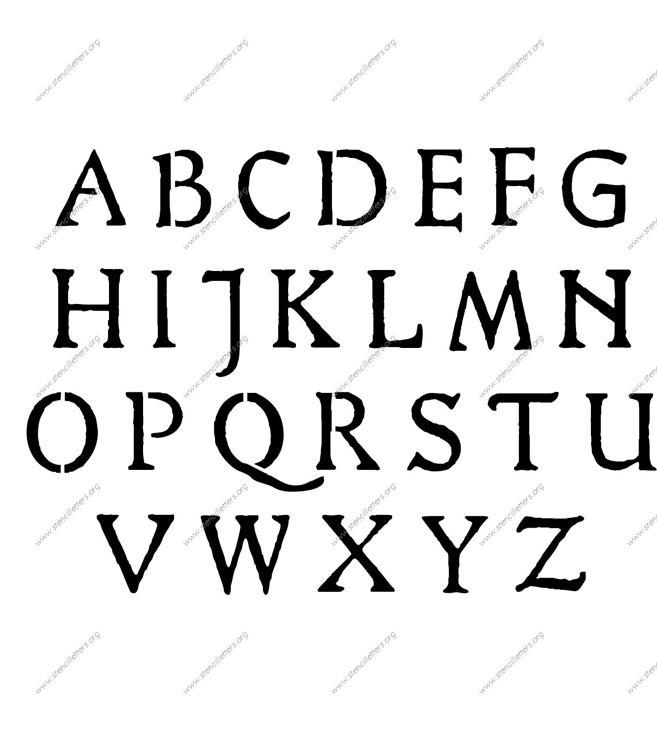 Medieval Calligraphy personalized stencils letter stencils to order