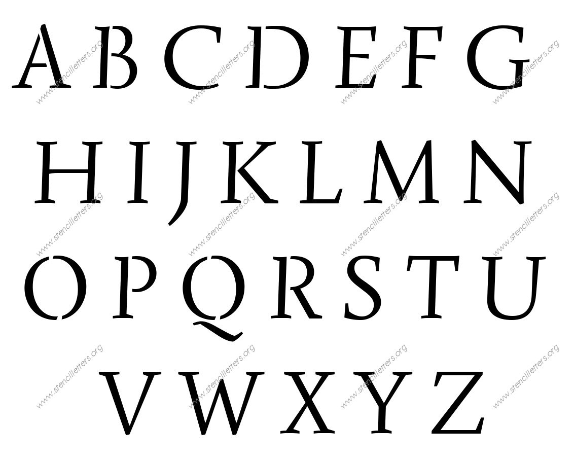 Humanist Italic Stencil Letter Set