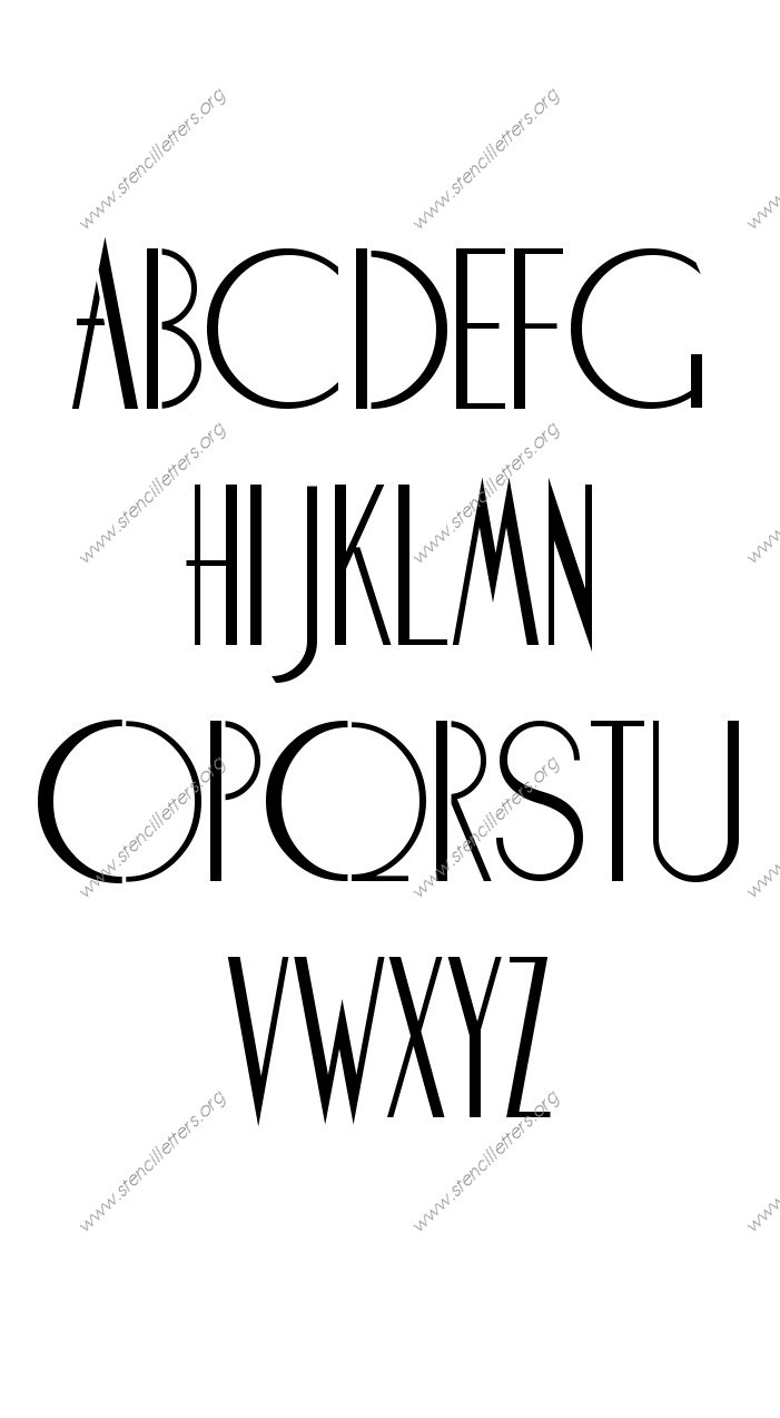 Elegant Art Deco Stencil Letter Set