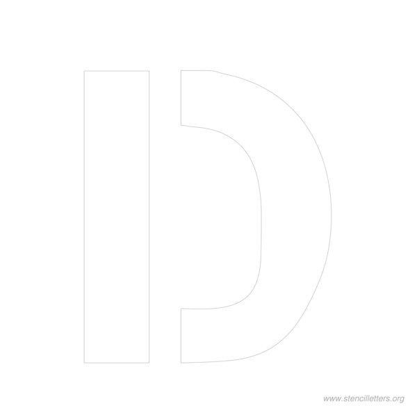 10 inch stencil letter d