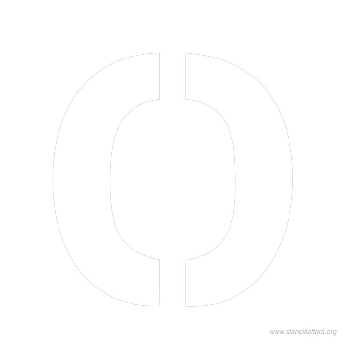12 inch stencil letter o