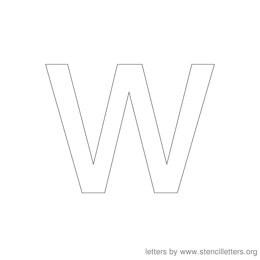 12 Inch Stencil Letter Lowercase W