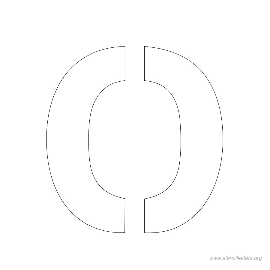 2 inch stencil letter o