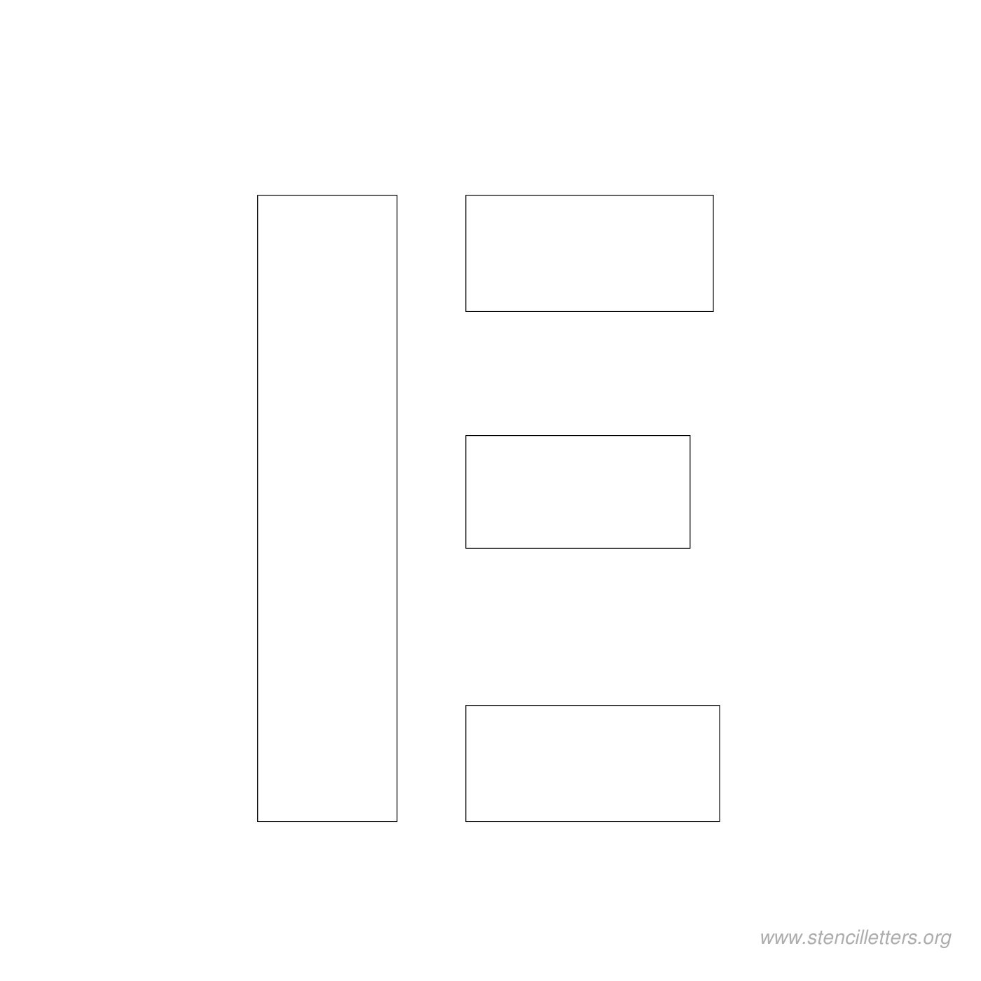 3 inch stencil letter e