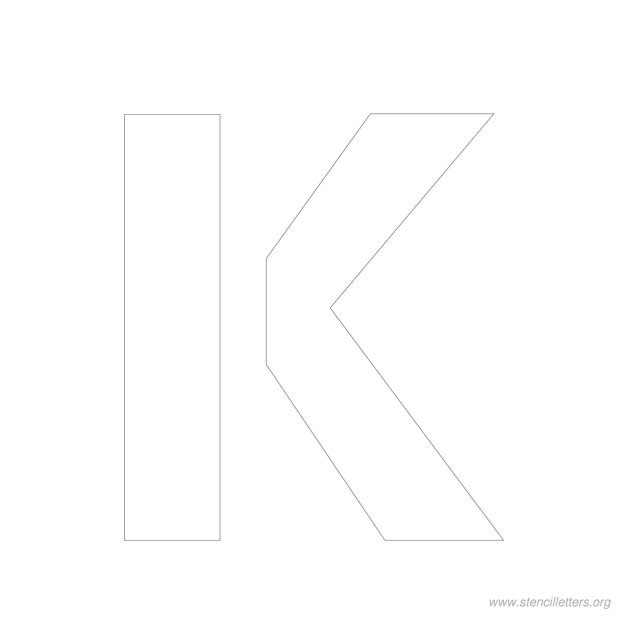 5 inch stencil letter k