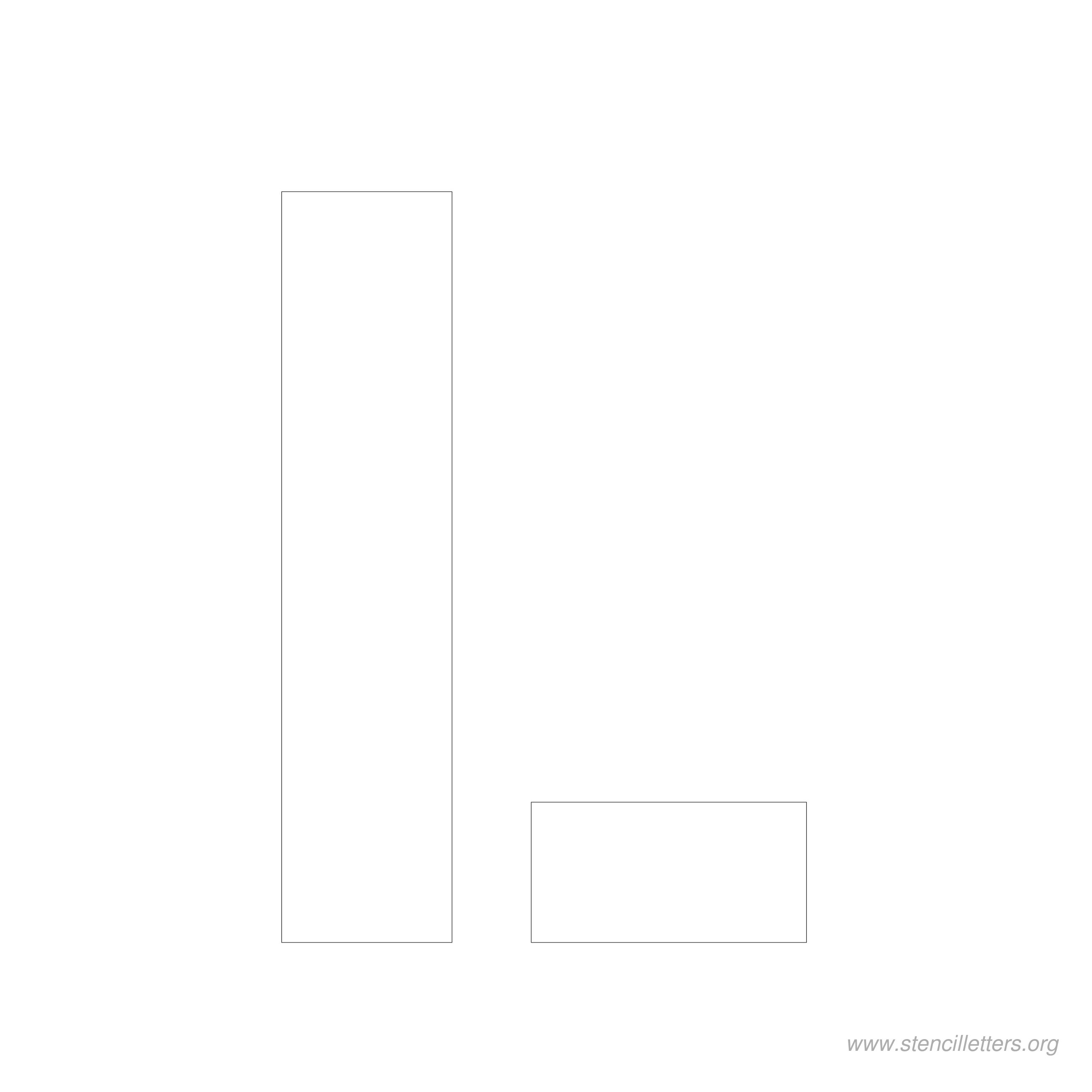 6 inch stencil letter l