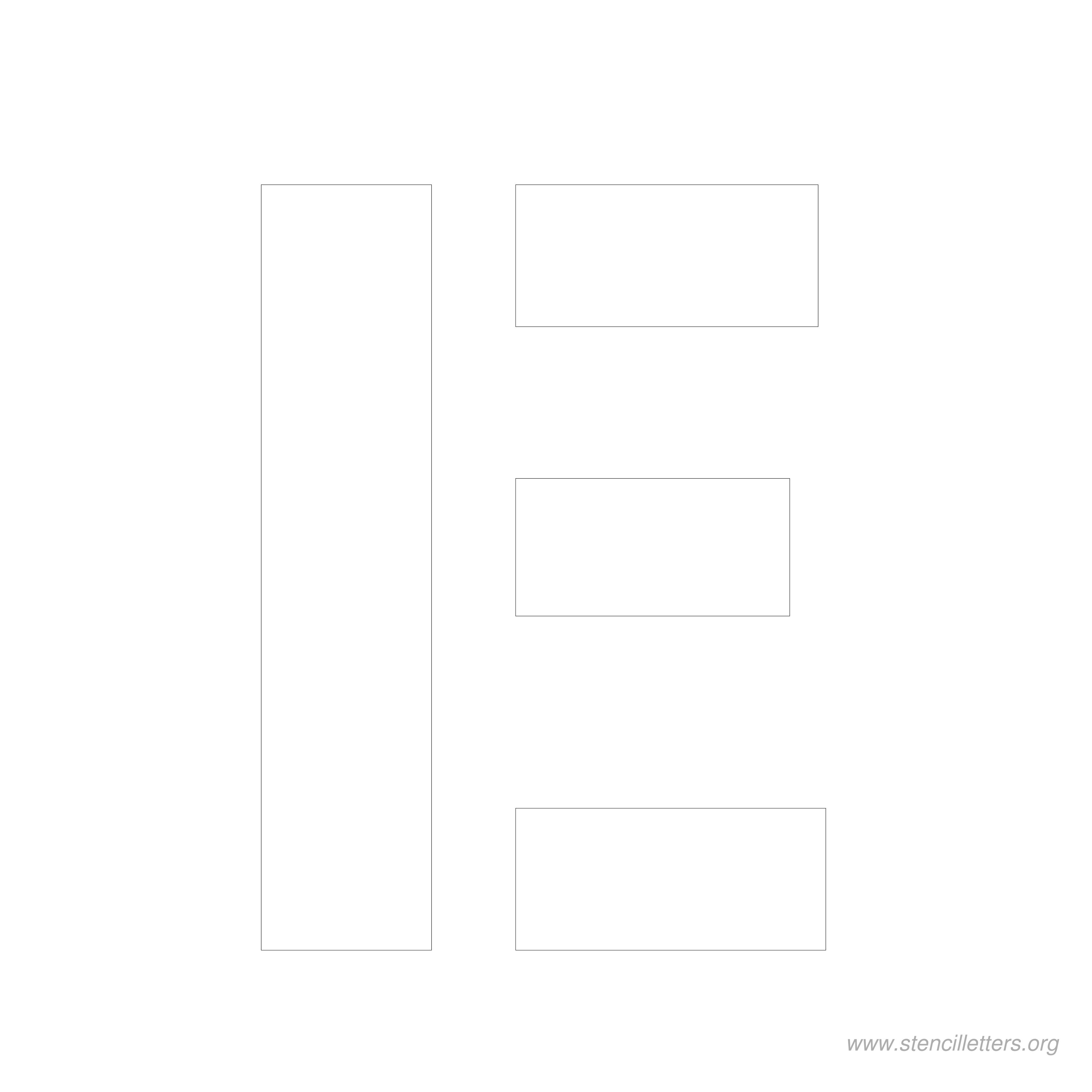 8 inch stencil letter e