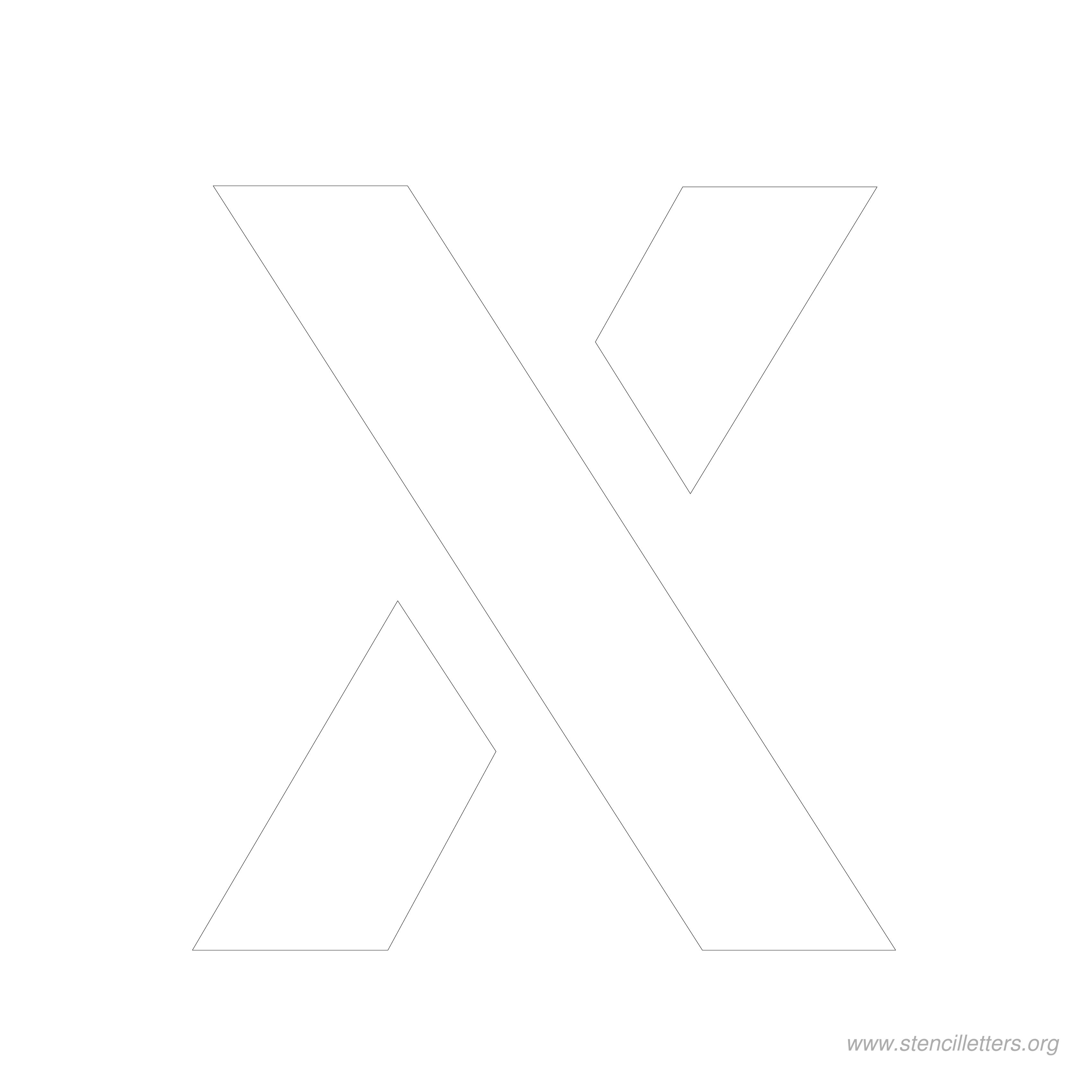 8 inch stencil letter x