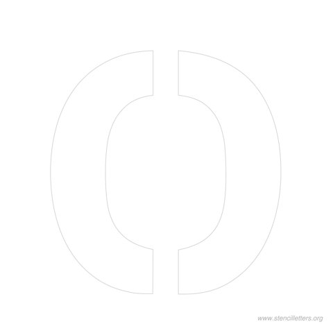 9 inch stencil letter o