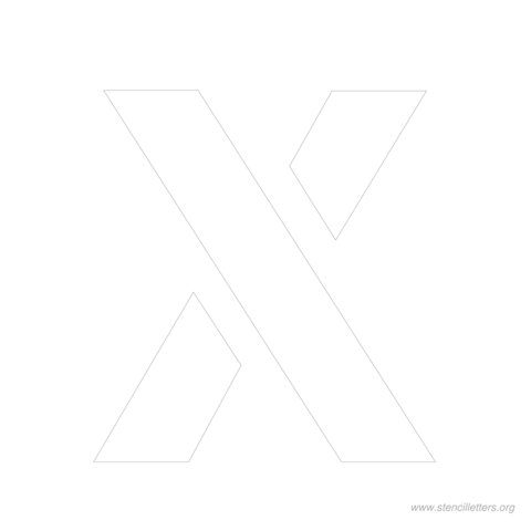 9 inch stencil letter x