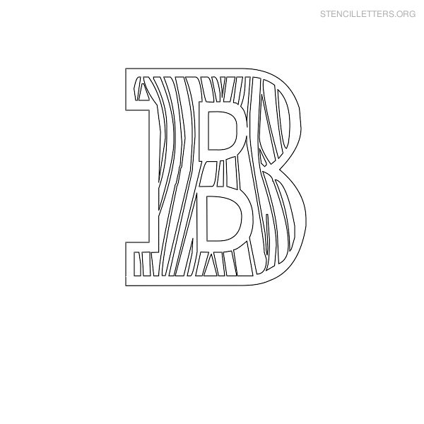 Stencil Letter Wooden B