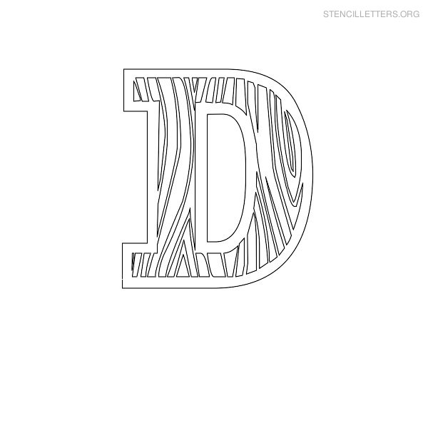 Stencil Letter Wooden D