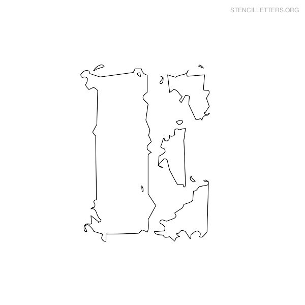 Stencil Letter Bubble E