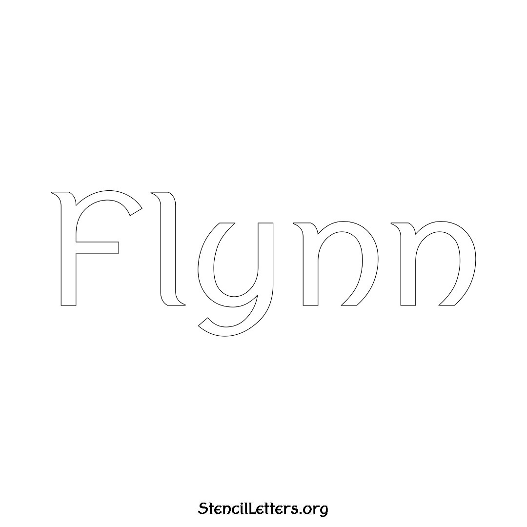 Flynn name stencil in Ancient Lettering