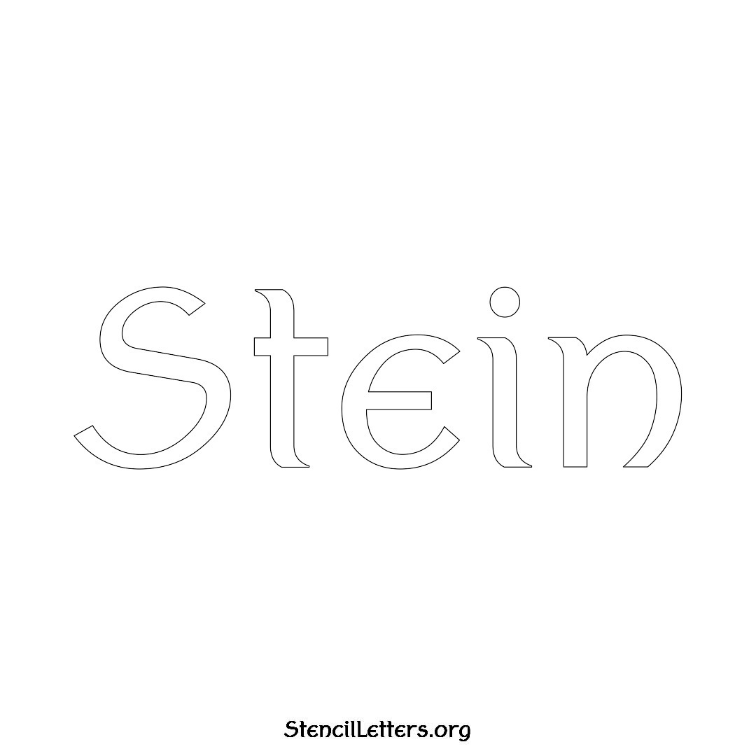 Stein name stencil in Ancient Lettering