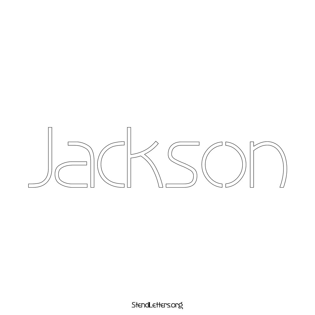 Jackson name stencil in Simple Elegant Lettering
