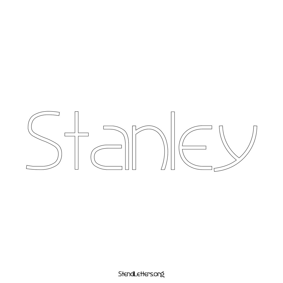 Stanley name stencil in Simple Elegant Lettering