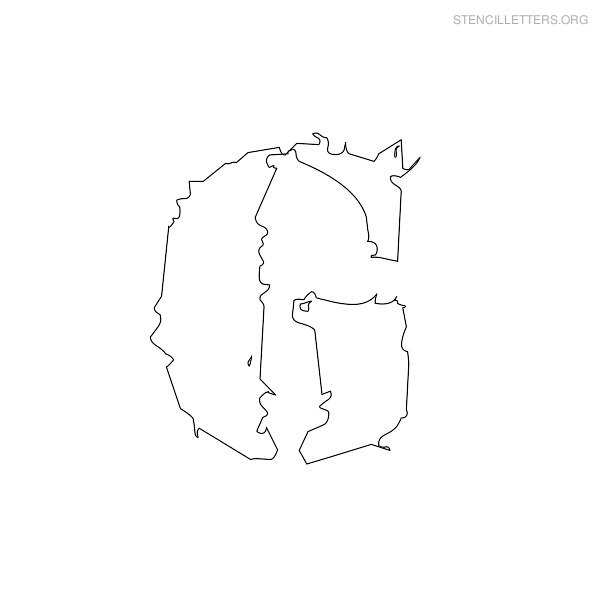 Stencil Letter Bubble G