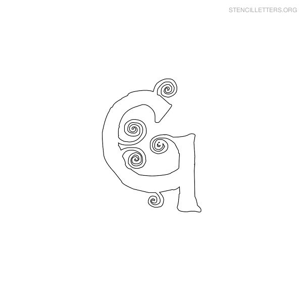Print Free Stencil Letters G