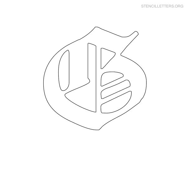 Stencil Letter Old English G