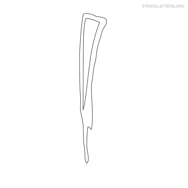 Stencil Letter Halloween I