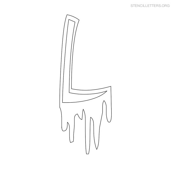 Stencil Letter Halloween L Stencil Letter Halloween L