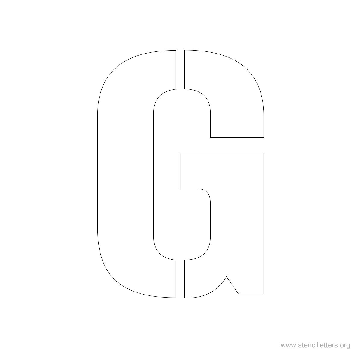 Large Stencil Letters Style #1 G