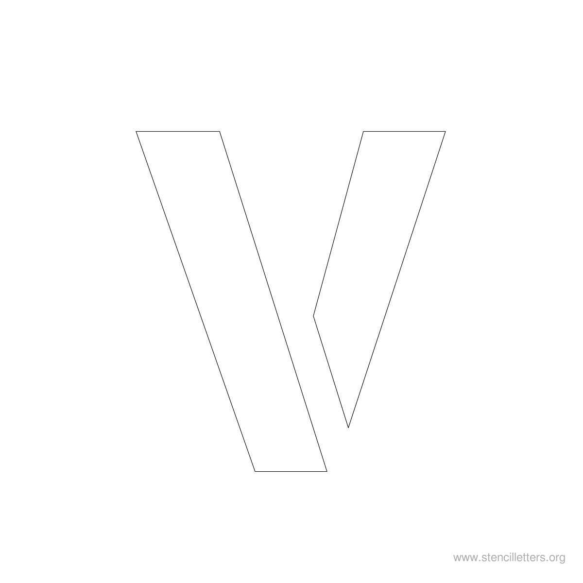 Large Stencil Letters Style #2 V
