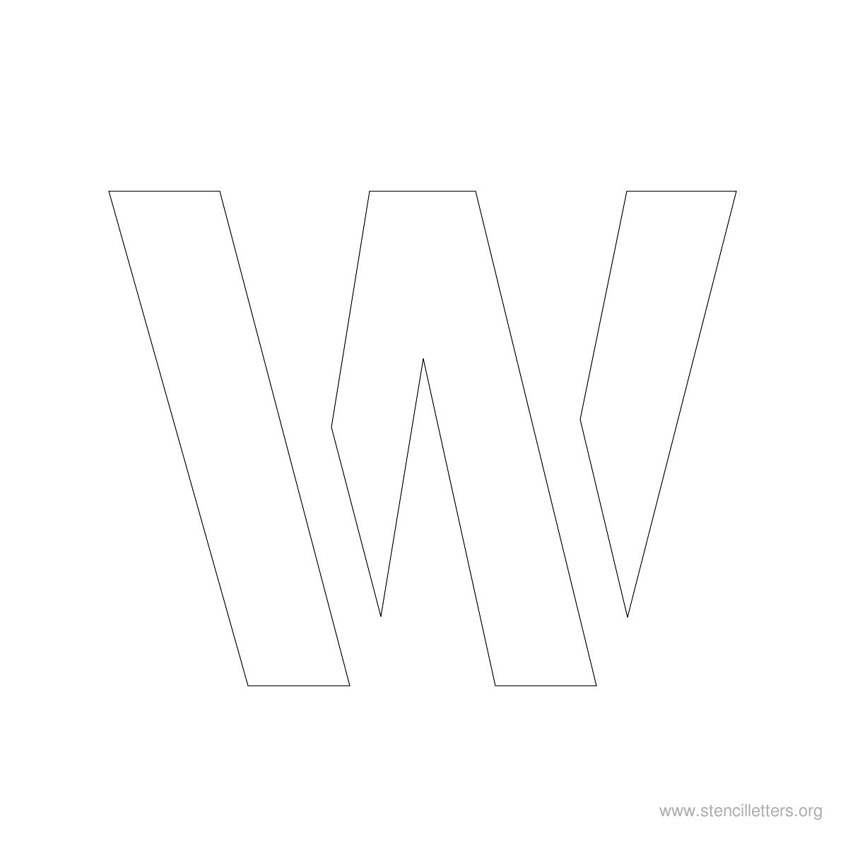 Large Stencil Letters Style #2 W