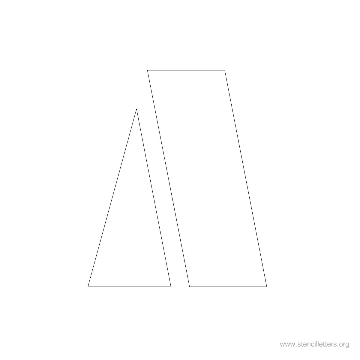 Large Stencil Letters Style #3 A