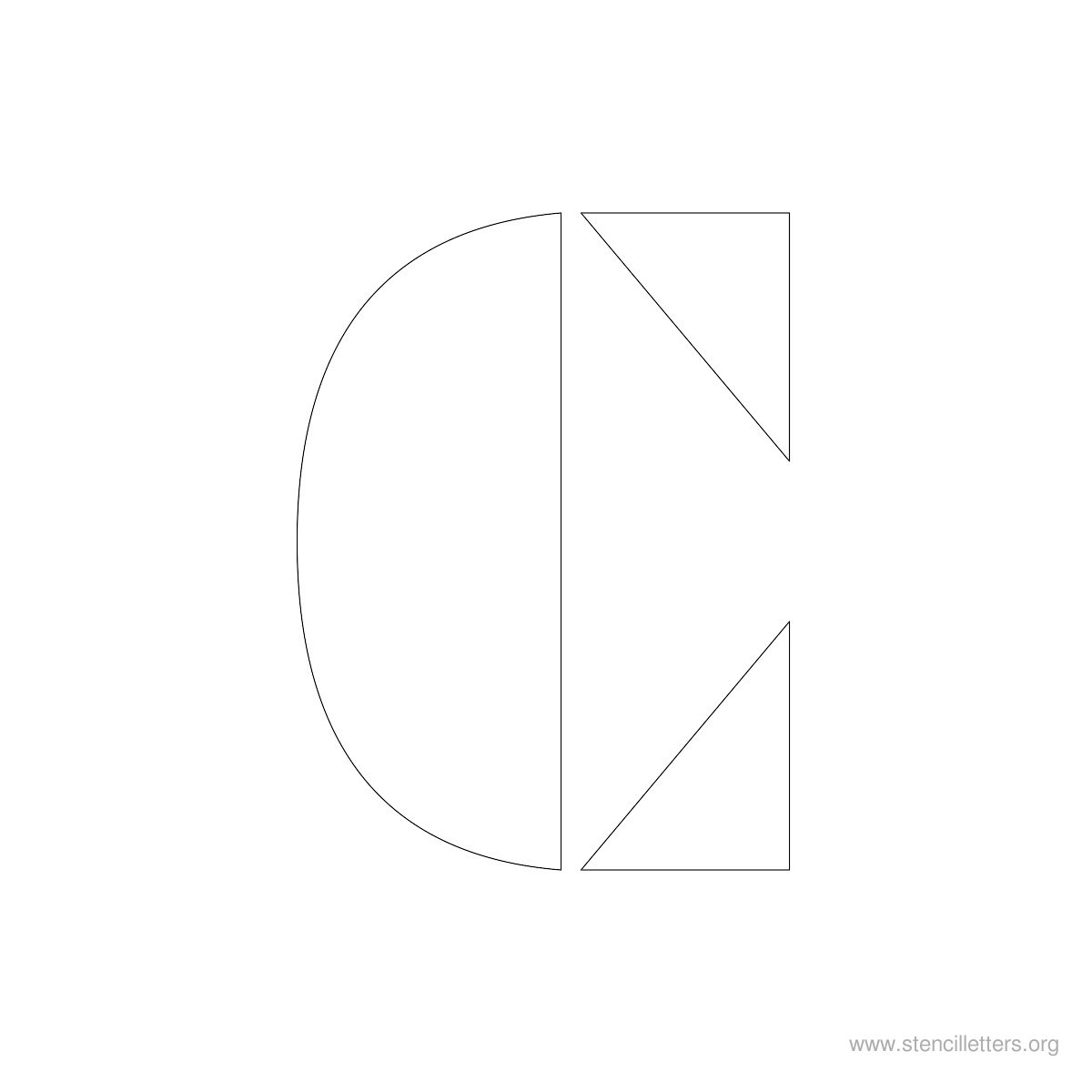 Large Stencil Letters Style #3 C