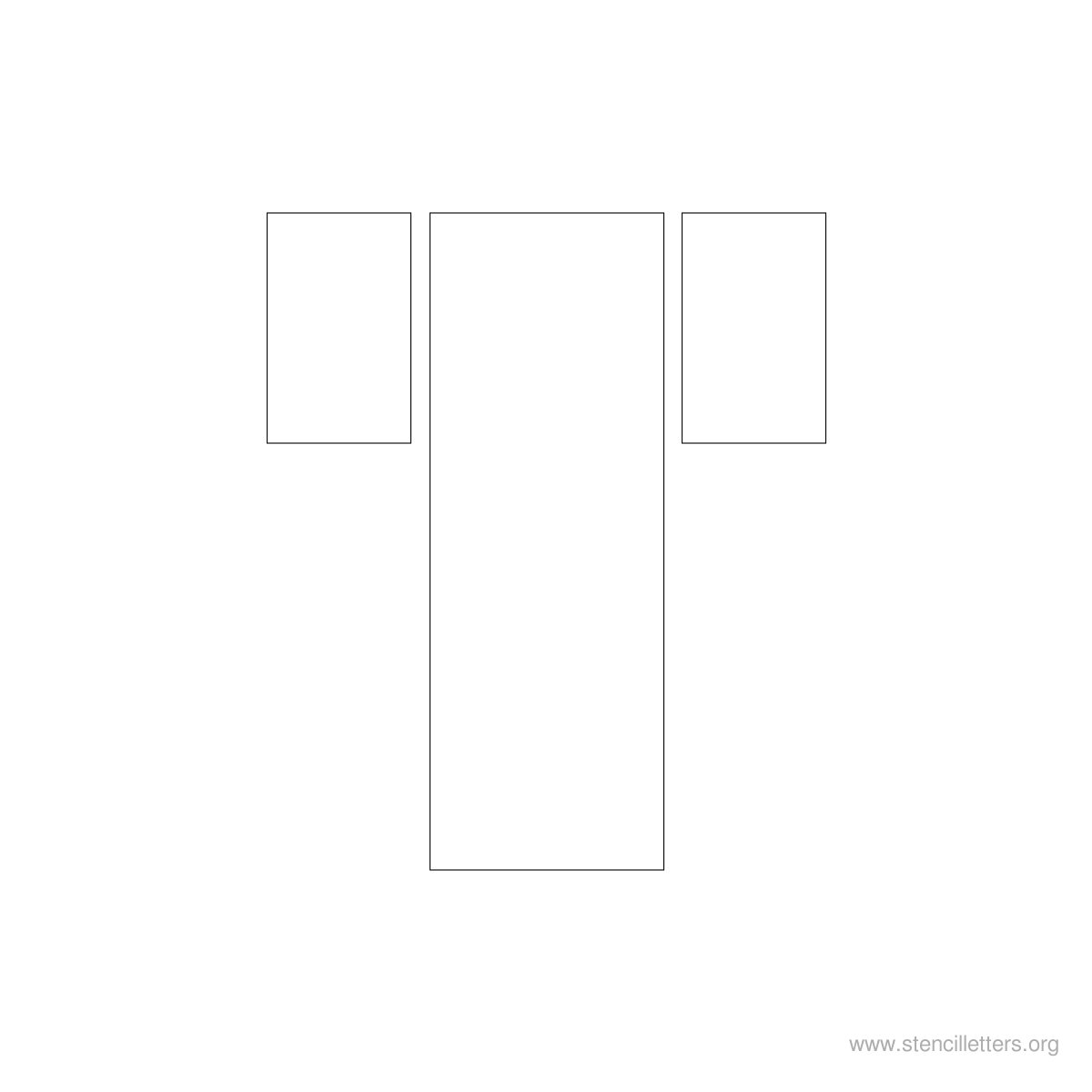 Large Stencil Letters Style #3 T