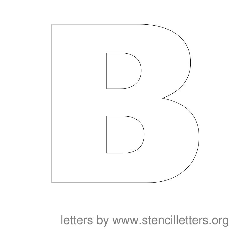 Large Stencil Letters Alphabet B Large Stencil Letters Alphabet B