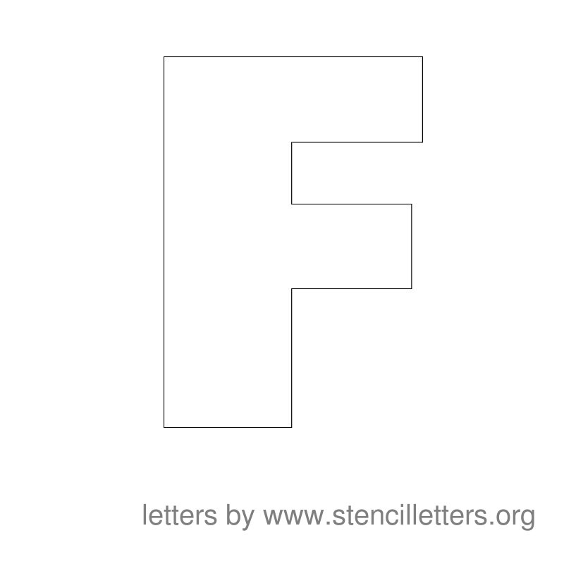 Large Stencil Letters Alphabet F Large Stencil Letters Alphabet F