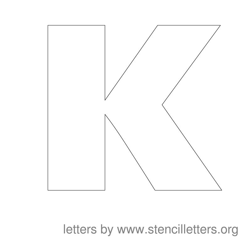 Large Stencil Letters Alphabet K Large Stencil Letters Alphabet K