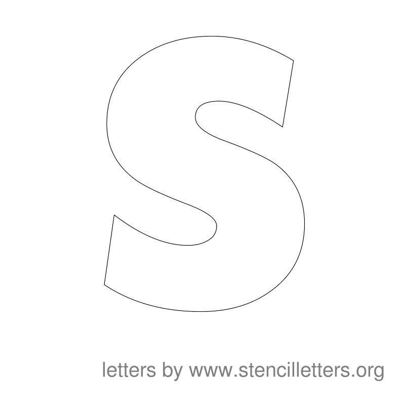Large Stencil Letters Alphabet S Large Stencil Letters Alphabet S