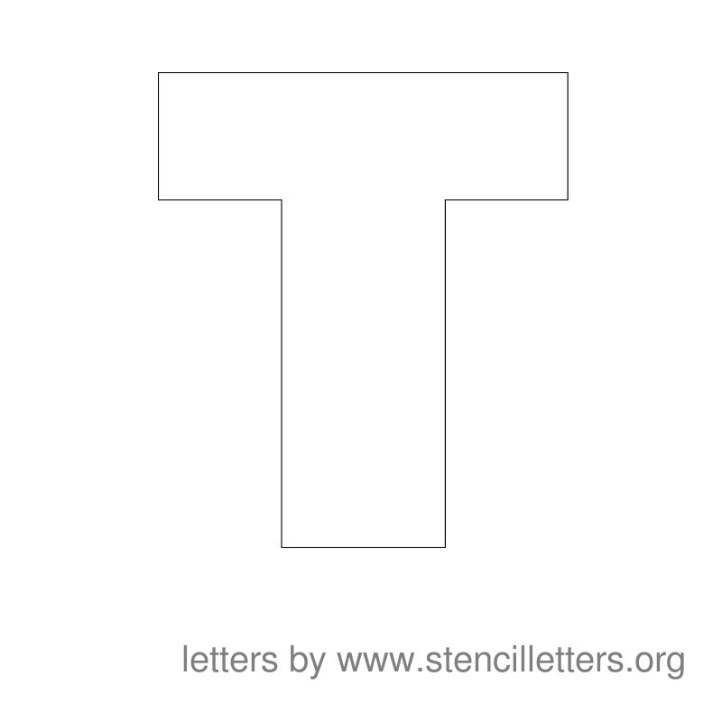 Large Stencil Letters Alphabet T Large Stencil Letters Alphabet T
