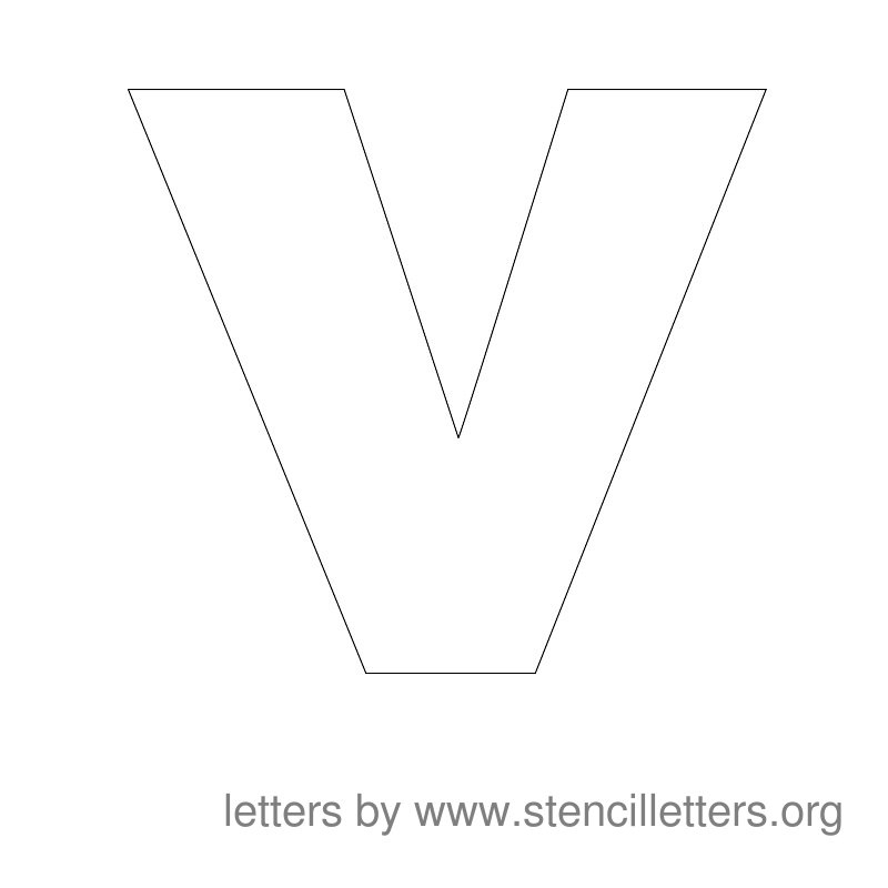 Large Stencil Letters Alphabet V Large Stencil Letters Alphabet V
