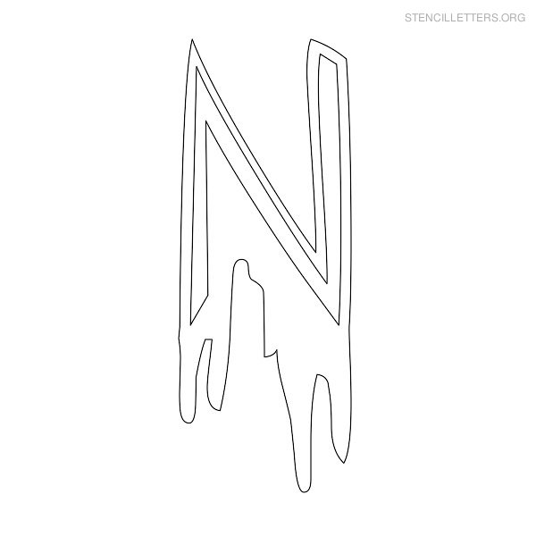 Stencil Letter Halloween N Stencil Letter Halloween N