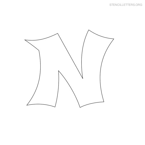 Stencil Letter Japanese N Stencil Letter Japanese N