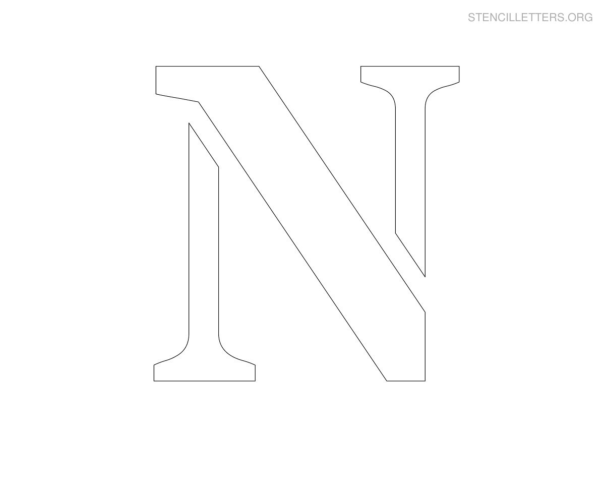 Stencil Letter Large N Stencil Letter Large N