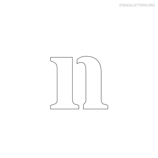 Stencil Letter Lowercase N Stencil Letter Lowercase N