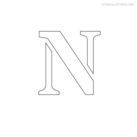 Stencil Letter Small N Stencil Letter Small N