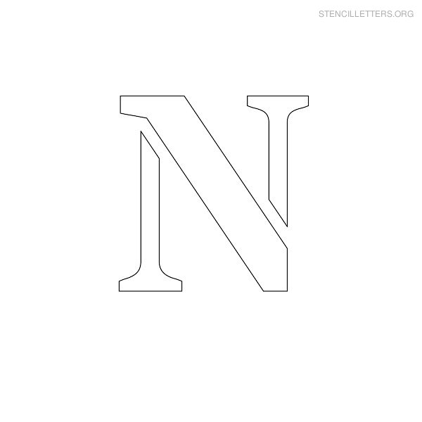 Stencil Letter Uppercase N Stencil Letter Uppercase N