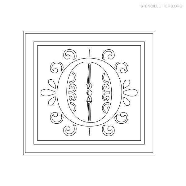 Stencil Letter Decorative O