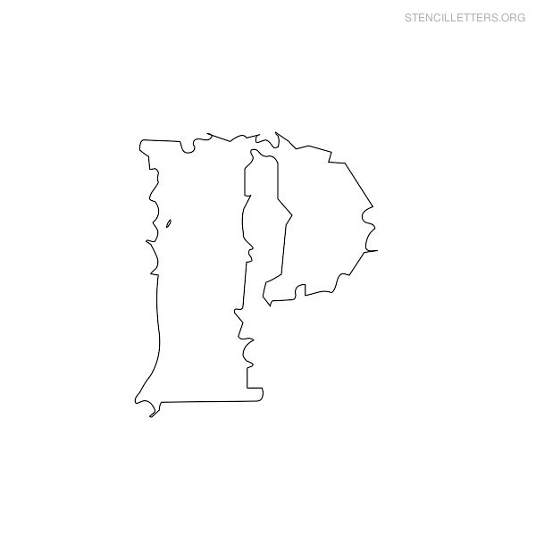 Stencil Letter Bubble P