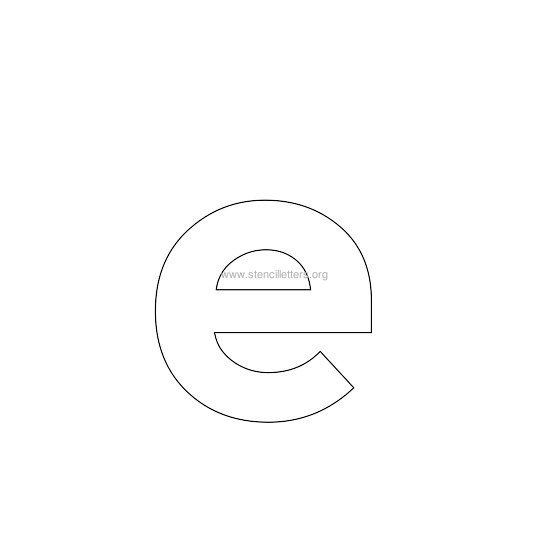 bold stencil letter e