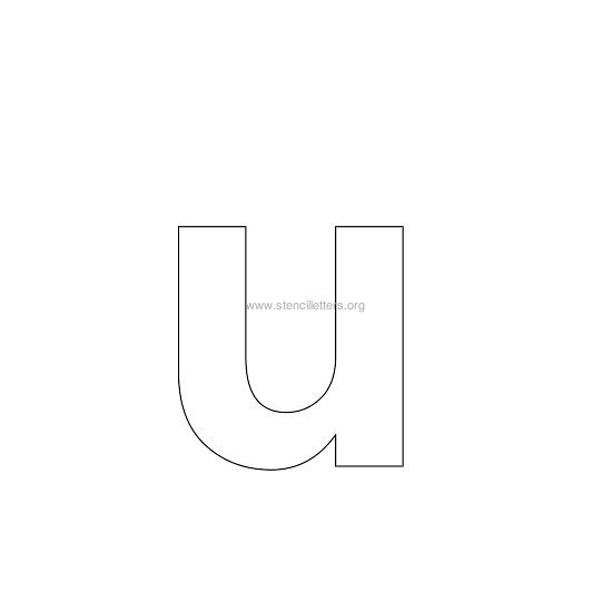 bold stencil letter u