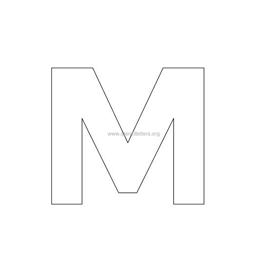 bold stencil letter m