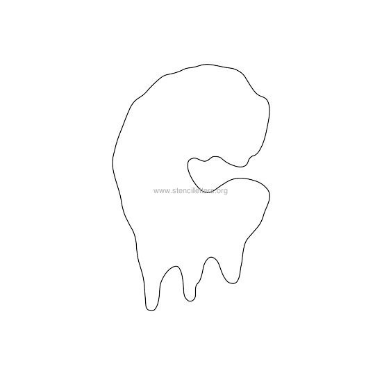 halloween stencil letter c